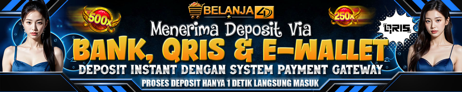 DEPOSIT INSTANT MELALUI QRIS HANYA DISITUS BELANJA4D